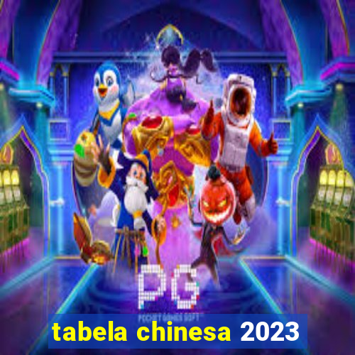 tabela chinesa 2023